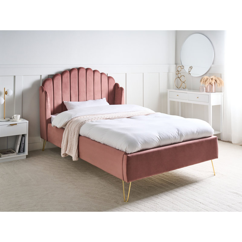 Ambillou Upholstered Bed, Pink