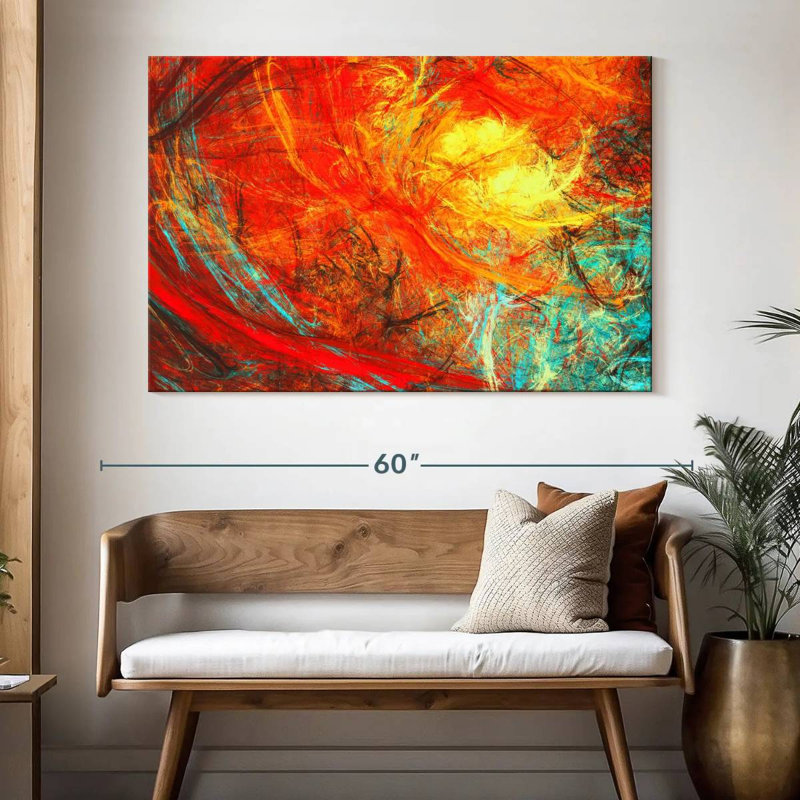 Avery Abstract Flame, 34" H x 51" W