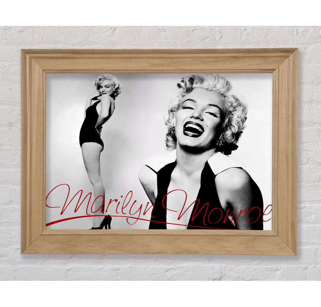 Marilyn Monroe B N W Rot - Druck