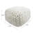 Cream Woven Pouf