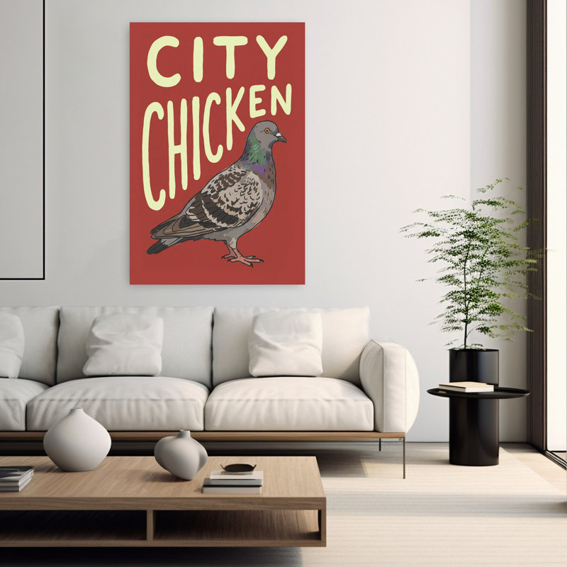 City Chicken Pigeon by Andreas Magnusson - Wrapped Canvas Print, 152 cm H x 102 cm W
