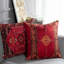 Ensemble de 4 housses de coussin géométriques Kilim, housses de coussin marocaines décoratives en ikat 18 po x 18 po pour canapé, canapé et salon (tribal rouge)