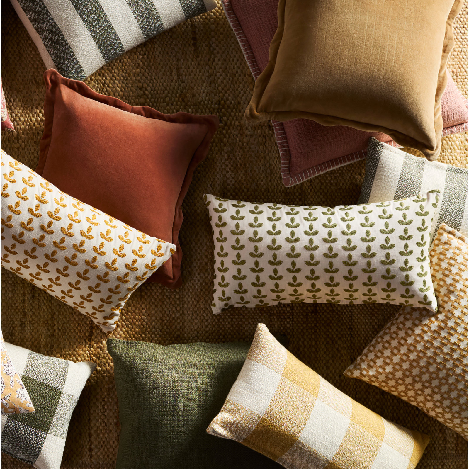Birch Lane Stride Throw Pillow Throw, Polyester, Yellow Geometric, Square 18"
