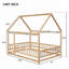 Lit de plancher en bois avec cadre de toit de maison-1111844611-1119809670