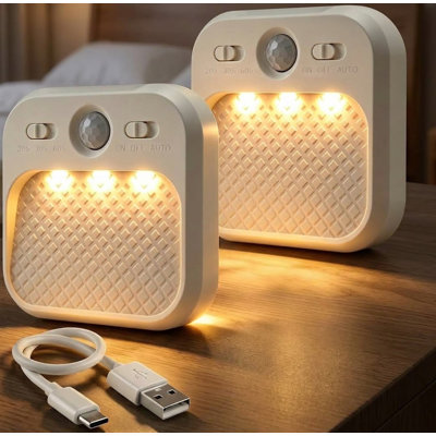 Pour les escaliers, les chambres, les salles de bain, les véhicules récréatifs ou les placards, cette lampe de nuit à détecteur de mouvement combine un fonctionnement rechargeable avec une connexion de type C.