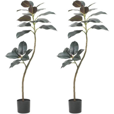 Hévéa artificiel, grand faux arbre avec pot