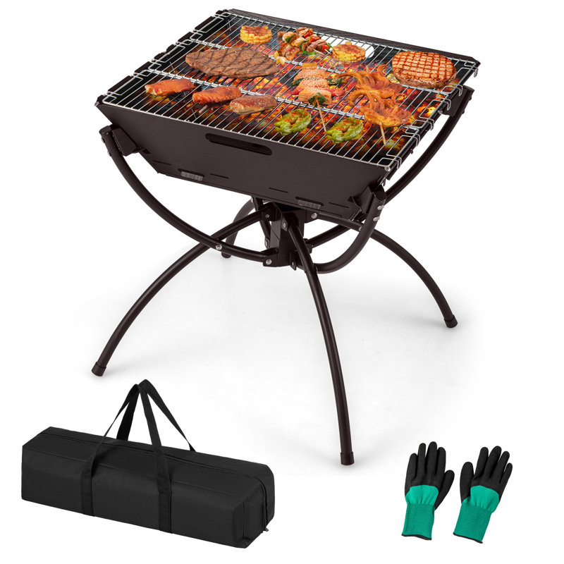 Nihasvi Square Aluminium Smokeless Fire Pit, Brown