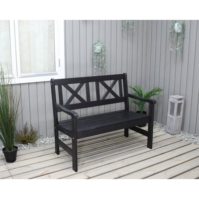 Bradon Solid Wood Pine Outdoor Bench