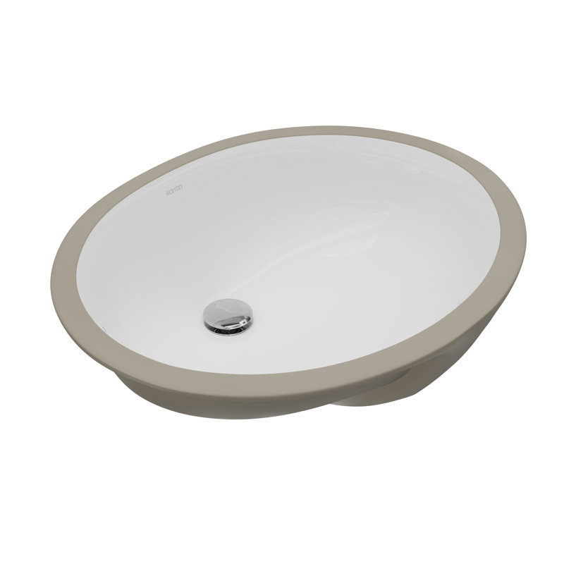 Lavabo de salle de bain encastré en porcelaine vitrifiée 19-1 / 4 po Karran