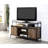 Rustic Tv Stand With Open Shelf, Accommodates 50-59" Tvs, Display Your Decor Oak & Black Console Stand, 58" Max Tv, Spacious Storage Options