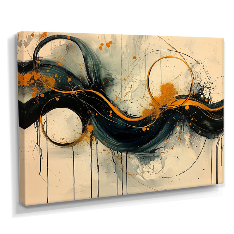 Omelien - Abstract Large Wall Decor, 30" H x 40" W, Wrapped Canvas, Does Not Apply