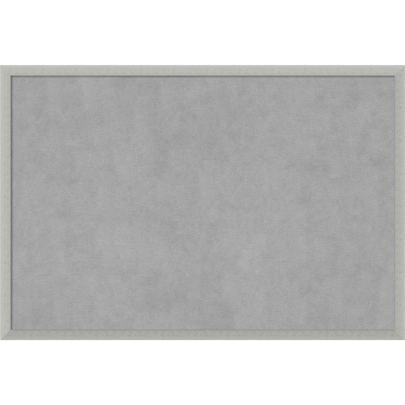 Tableau magnétique encadré feuille d'argent, H 26 po x l 38 po