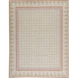 Hand-Knotted High-Quality Beige and Green Area Rug