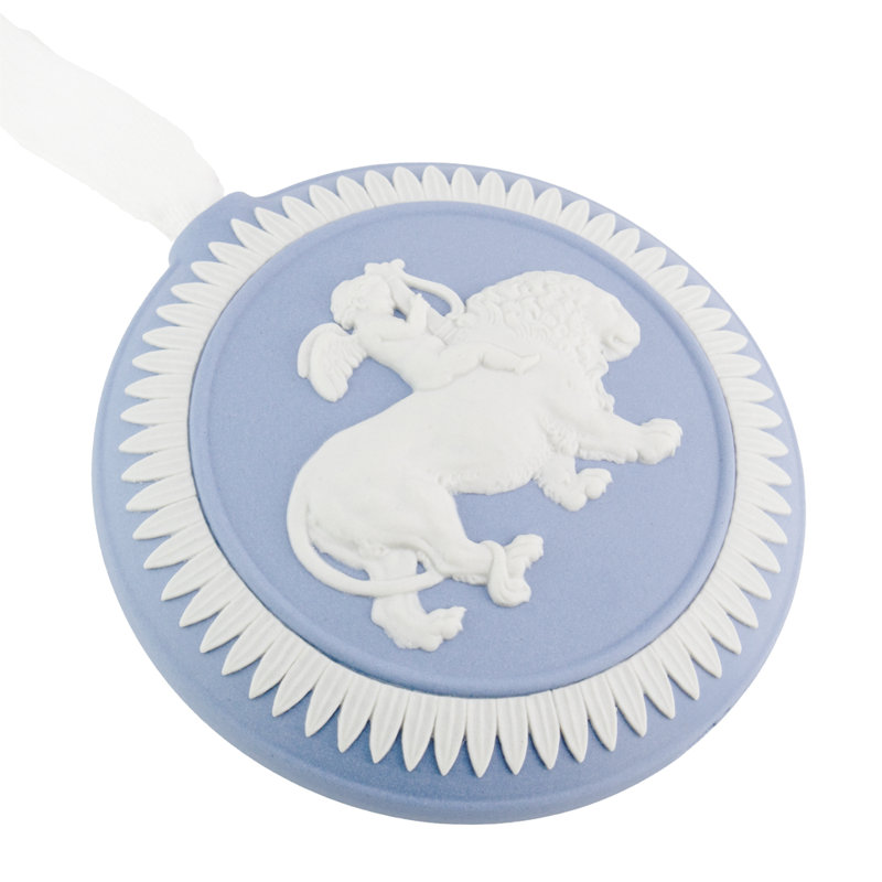 Festive Lion Annual Ornament, Light Blue