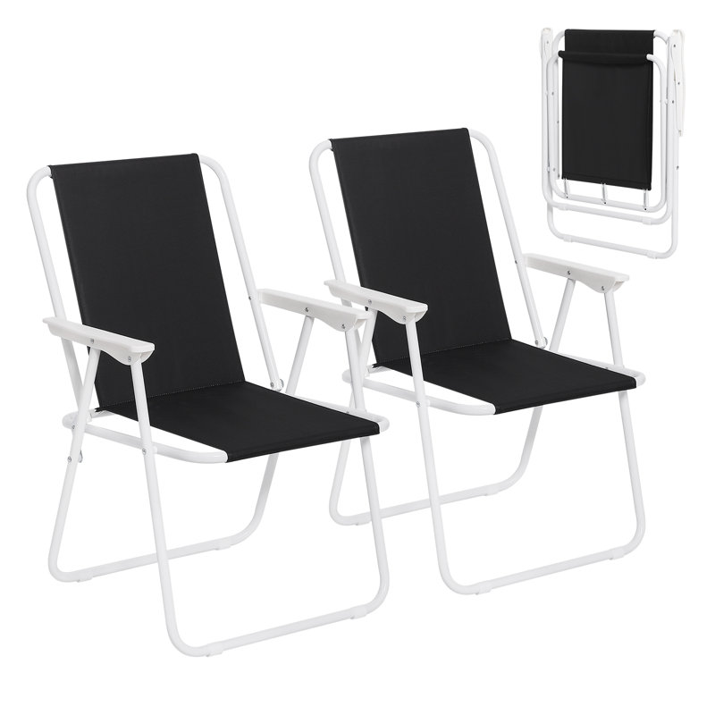 Azniv Folding Camping Chair, Black