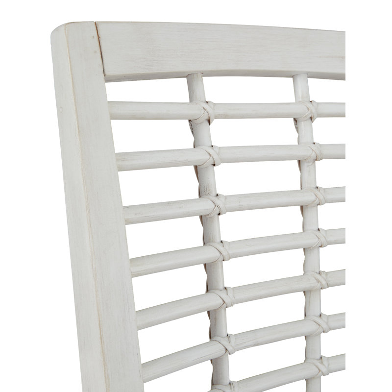 Culbreth Bar Stool, Beige Seat/White Frame, Short Stool (18" Seat Height)