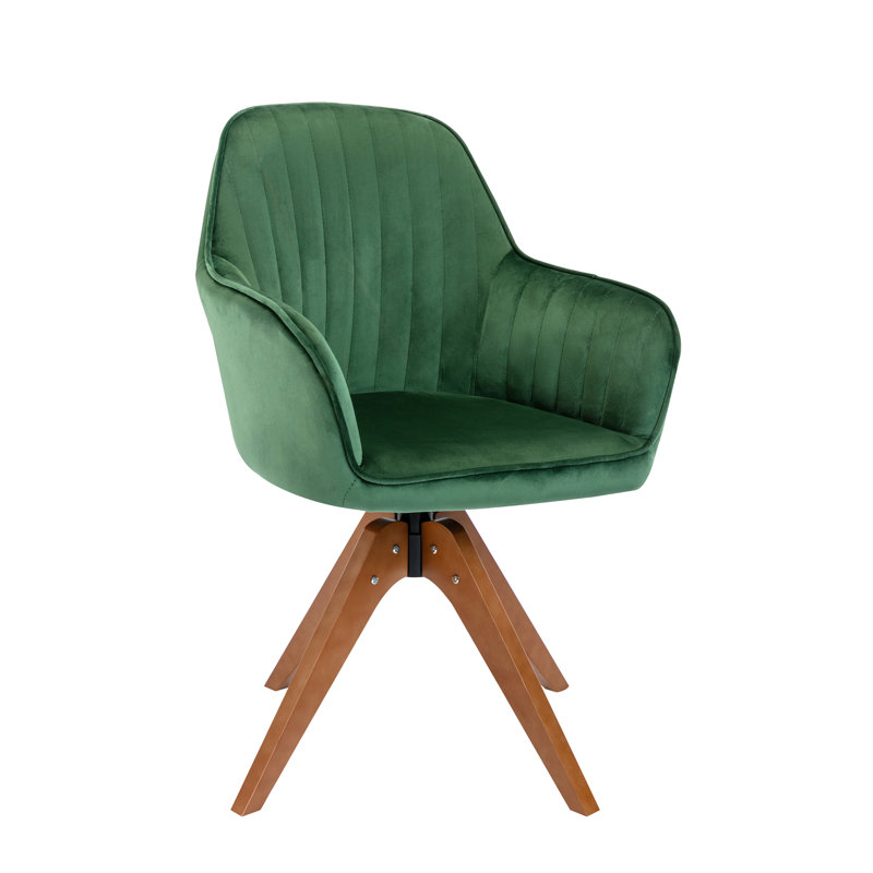 45.97cm H Upholstered Armchair, Green Velvet