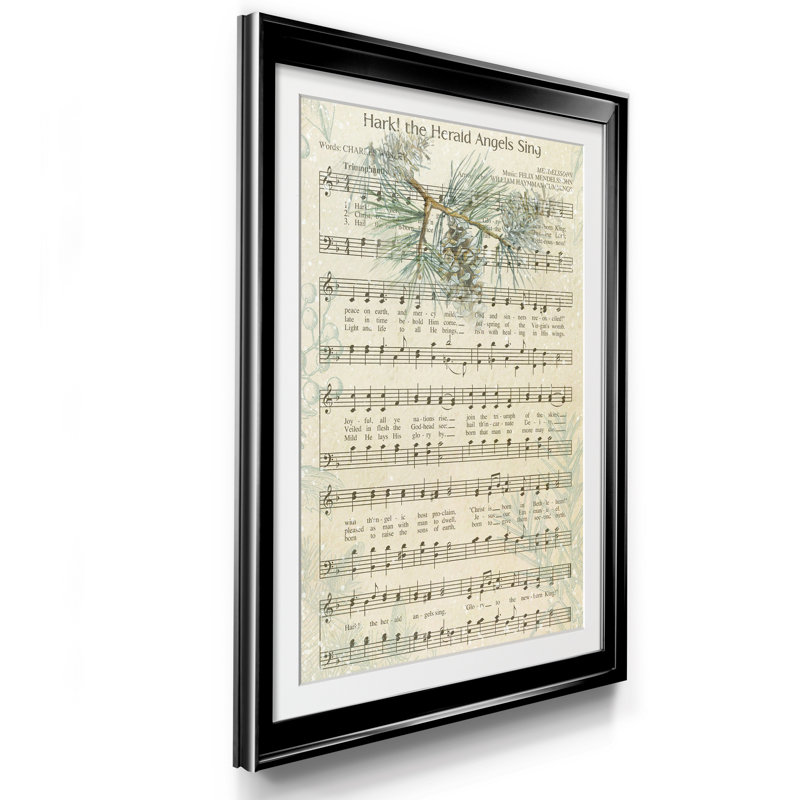 Angels Sing par J Paul - reproduction d'art sur papier encadrée, Papier encadré noir, H 30,5 po x l 42,5 po x P 1,5 po