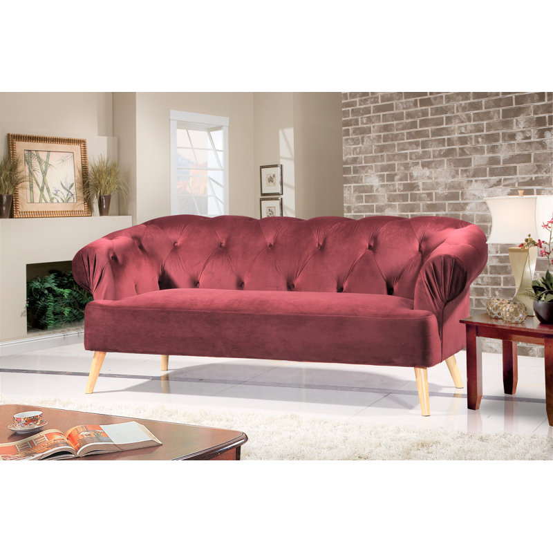 Canapé Chesterfield Everson, Rouge