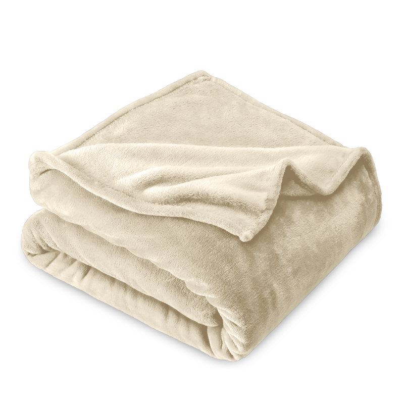 Bare Home Microplush Fleece Blanket - Kid, Oyster