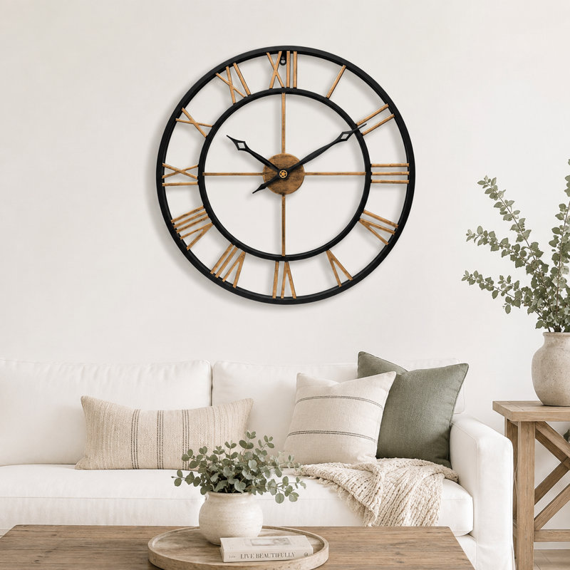 24 Inch Metal Large Wall Clock