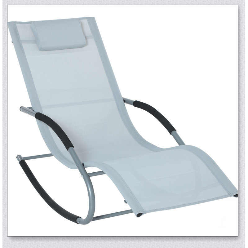 Chaise berçante inclinable Outsunny, Gris