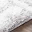 Light Grey Modern Shaggy Rug, Geometric Easy to Clean Rug For Living Room, Dining Room, Bedroom-1065175907