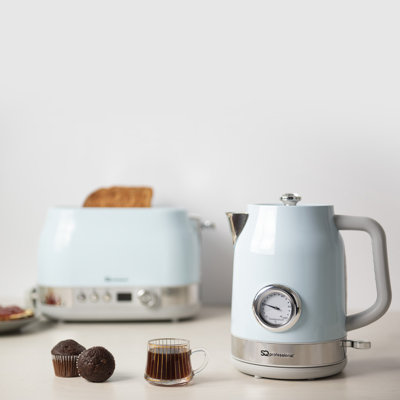 SQ Professional Stainless Steel 1.7 Kettle and 2 Slice Toaster