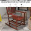 Ensemble de 2 chaises berçantes d'extérieur en bois Outsunny