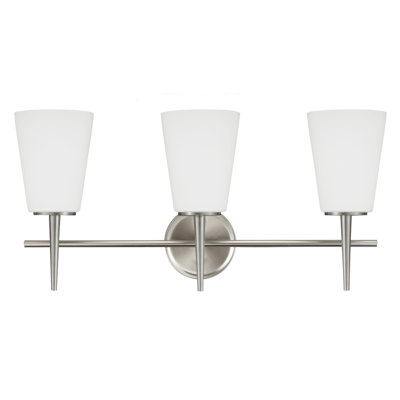 Erlandson 3 Light Frosted Dimmable Vanity Light