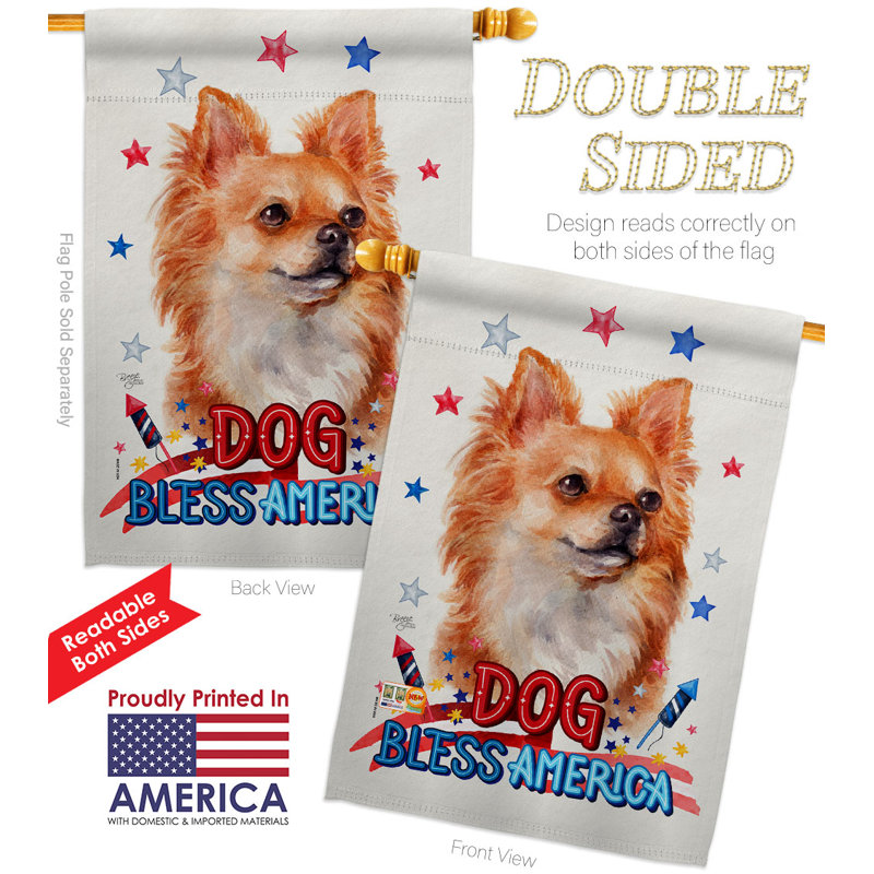 Drapeau de maison 40 x 28 pi Patriotic Chihuahua