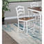 Ensemble de salle à manger blanc à hauteur de comptoir 5 pièces 4 chaises X