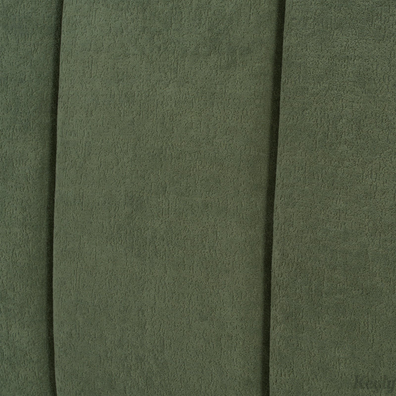 Base de lit en bois de pin de style Mid-Century moderne, Grand, Vert / Naturel