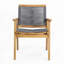 Fauteuils club d'extérieur en bois d'acacia