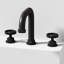 Hart Widespread 3-Hole Bathroom Faucet, 2-Handle High Arc With Round Knob Handles In Matte Black-88783409
