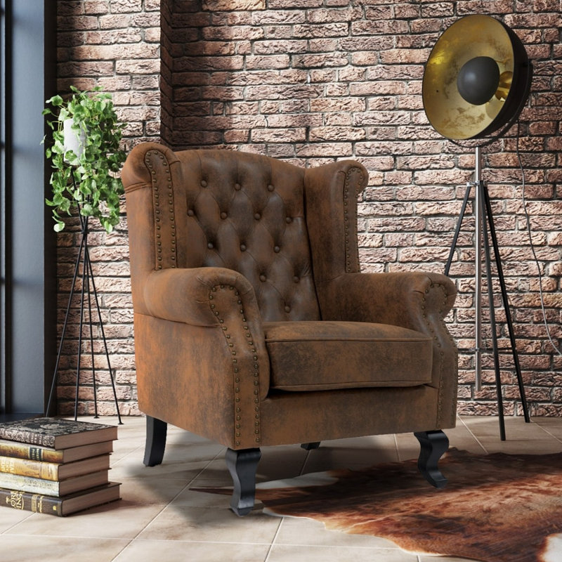 Hansen Balmoral Wingback Chair, Brown