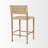 The Brinley Counter Stool Is Crafted From Durable Natural Paper Rope, Featuring A Double-Weave Seat And Backrest On A Sturdy Brown Wooden Frame.