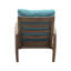 Chaise de patio en teck avec coussins Sunbrella Shivers