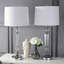 Ensemble de lampes de table chromées 30 po Gangemi