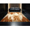 Tapis oriental beige lavable à la machine à motif de temples de Mai Mai