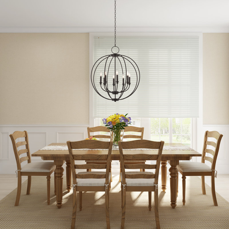 Monona 8 - Light Dimmable Globe Chandelier, Bronze