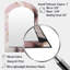 Œuvre d'art en marbre massif I - grand miroir mural en marbre, miroir décoratif asymétrique rose, impression d'art en métal-50233410