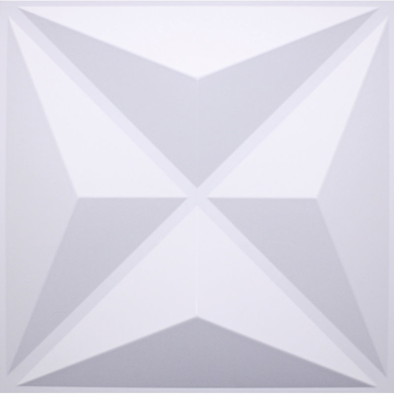Panneaux muraux blancs 19,7 po x 19,7 po Falkirk Ross (paquet de 10)