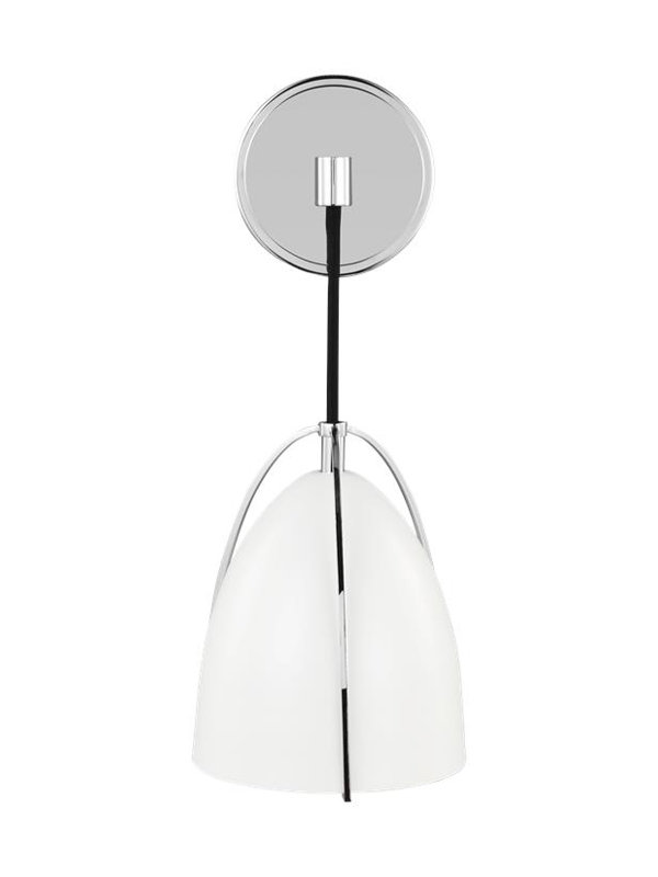 Norman 1 - Light Bath Sconce, Chrome, No, Steel Midnight Black 