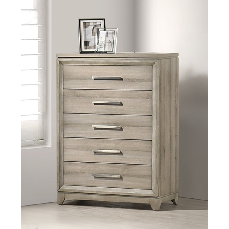 Commode 5 tiroirs Weathered Greige