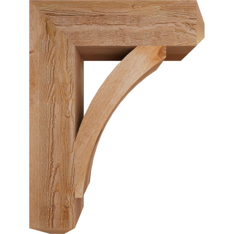 Thorton Craftsman Bracket, Western Red Cedar (Rough), 32" H x 6" W x 24" D