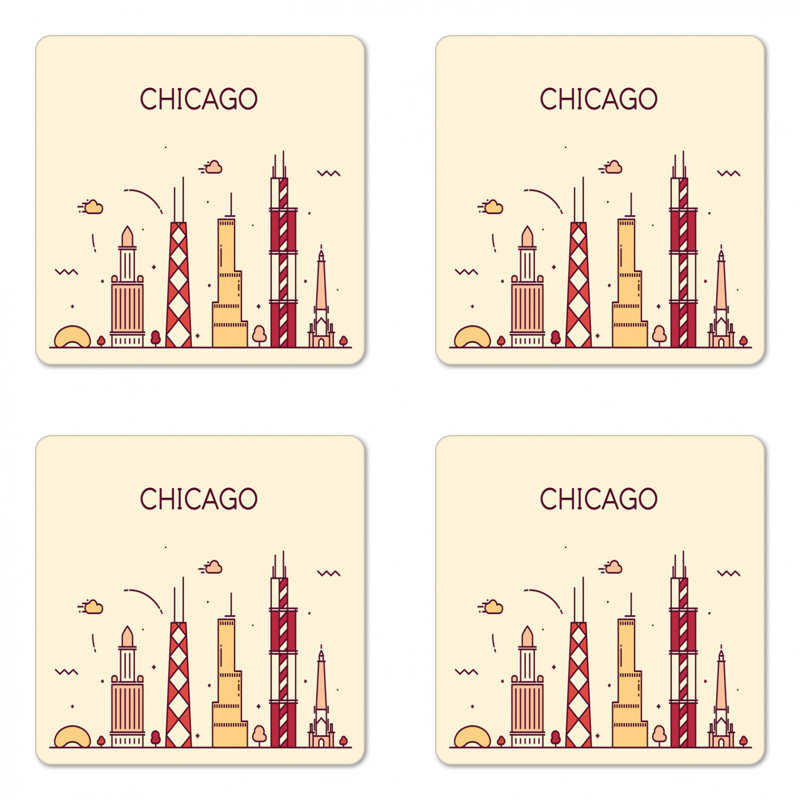 Sous-verre de l’horizon chicago