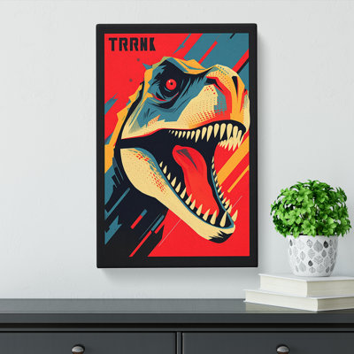 Tyrannosaurus Rex Constructivism - Wrapped Canvas