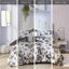 Édredon pour lit double / grand ultra doux à motif floral noir et blanc, 2 taies décoratives, coussins décoratifs, impression pleine grandeur lavable à la machine avec tissu, décoratif