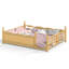 Lit de plancher avec garde-corps pleine longueur. Lit pour enfants avec tablette pour livres Montessori, conception enfantine-130043472-130043475